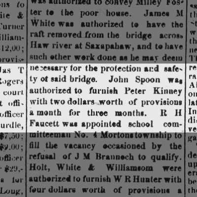 Peter Kinney provisions furnished