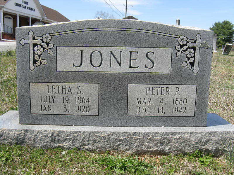 Letha and Peter P tombstone