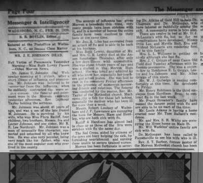 morven flue epidimic