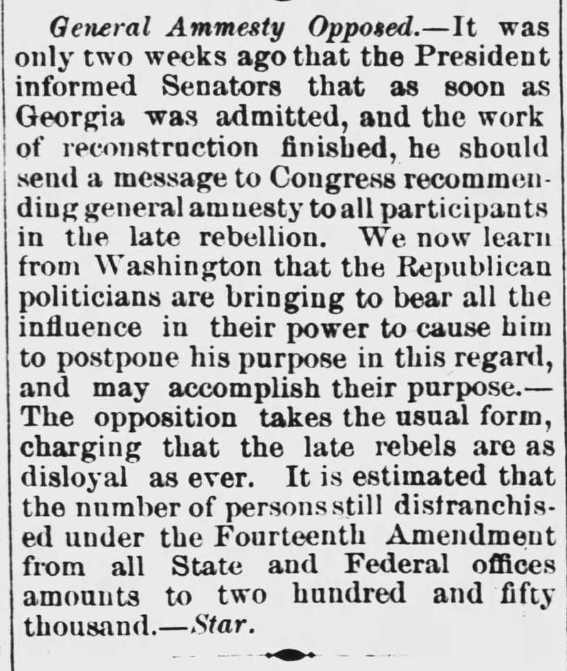 Reconstruction in the South