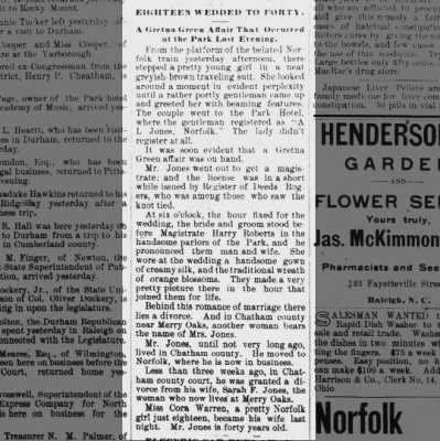 A L Jones gets married again