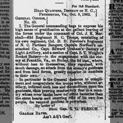 Franklin Engagement October 8, 1862