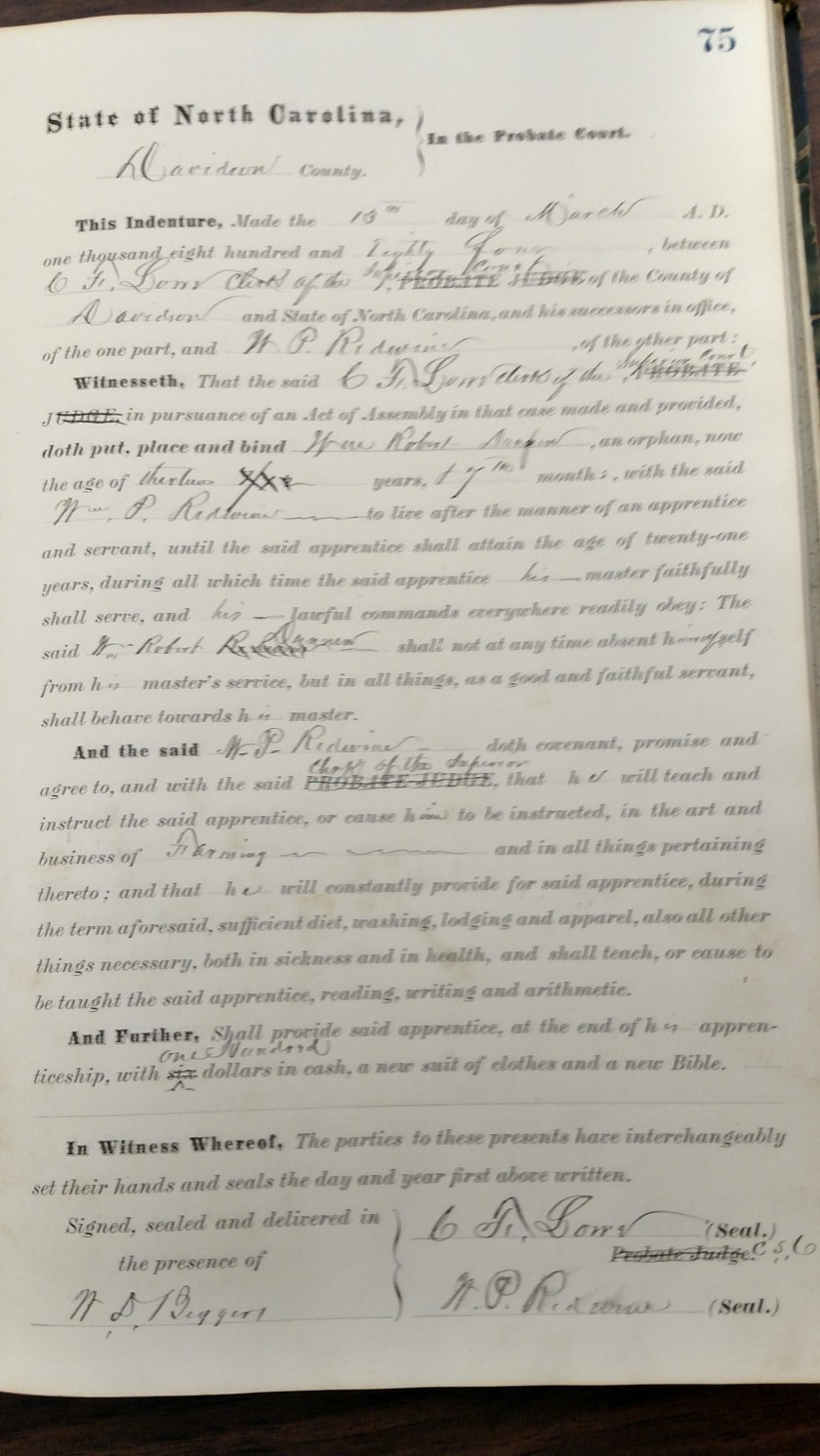 William Robert Dunning apprenticeship