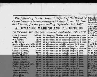 garner elmore allowance for outside pauper